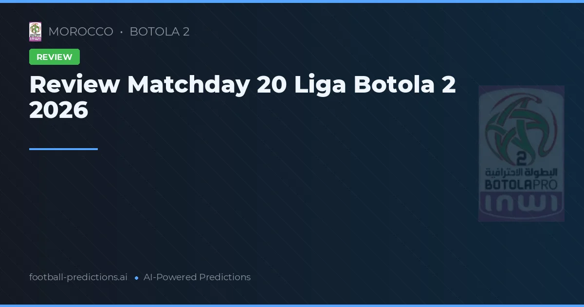 Review Matchday 20 Liga Botola 2 2026