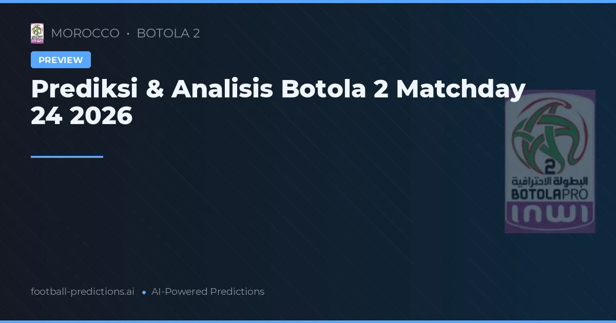 Prediksi & Analisis Botola 2 Matchday 24 2026