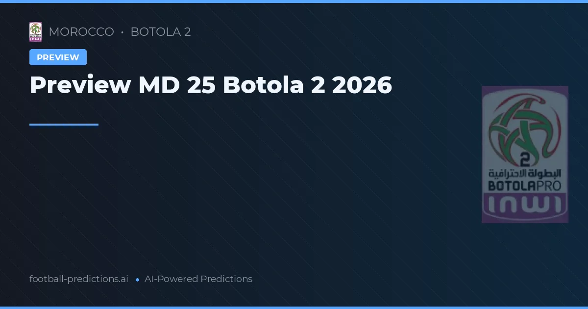 Preview MD 25 Botola 2 2026