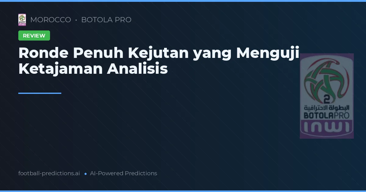 Ronde Penuh Kejutan yang Menguji Ketajaman Analisis