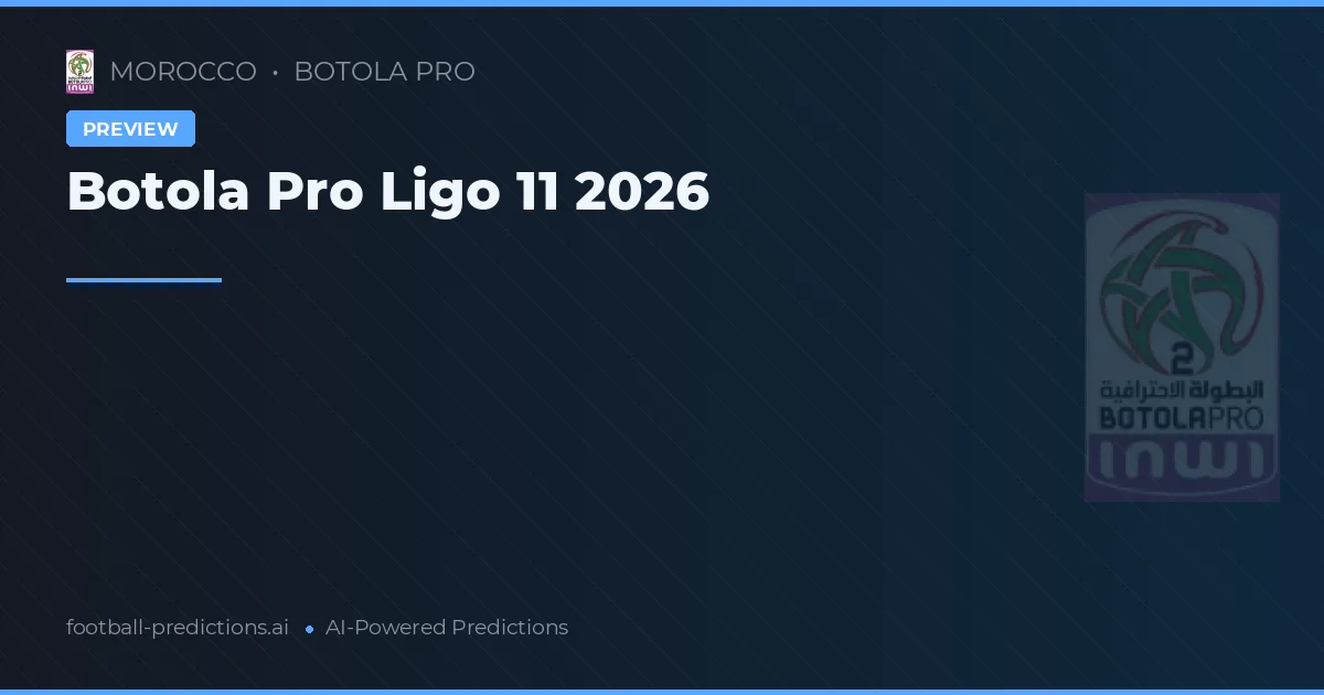 Botola Pro Ligo 11 2026
