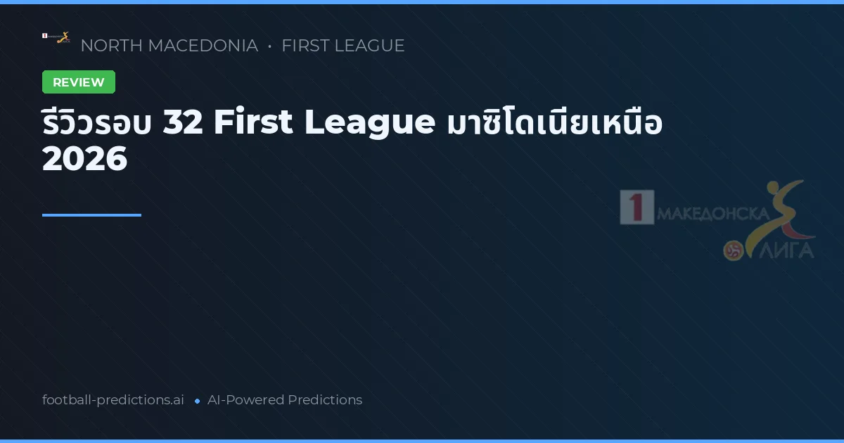รีวิวรอบ 32 First League มาซิโดเนียเหนือ 2026