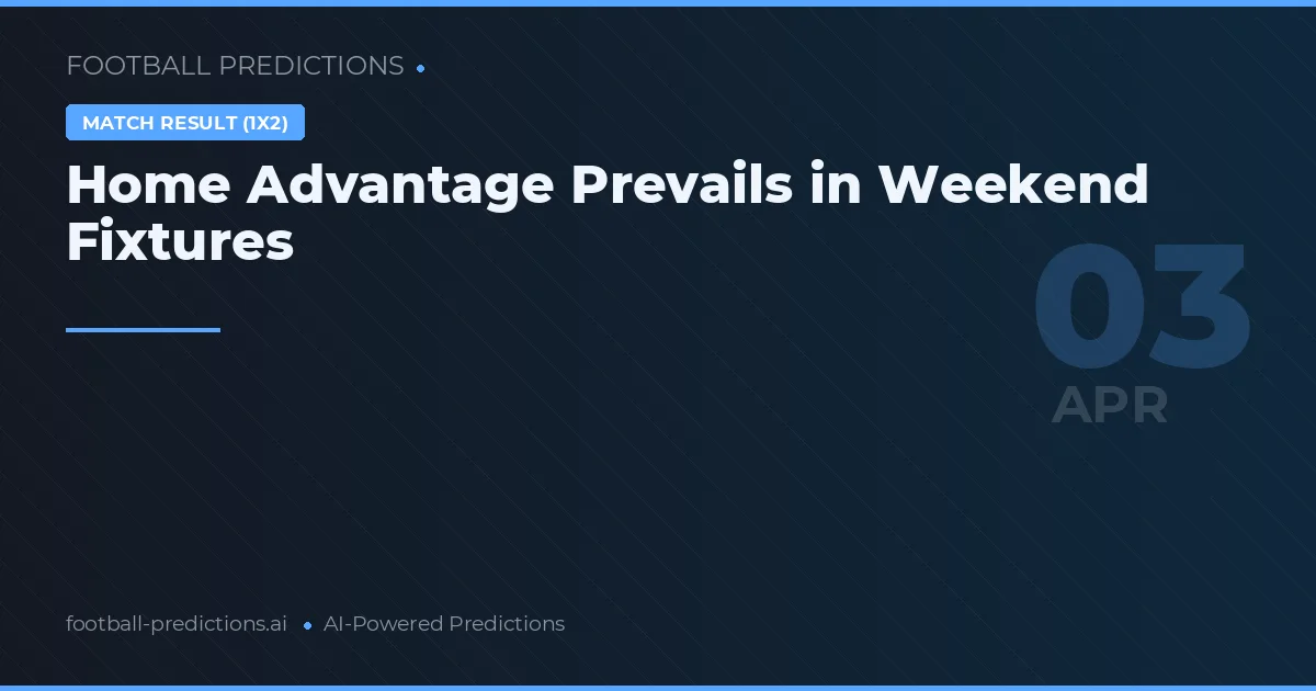 Home Advantage Prevails in Weekend Fixtures