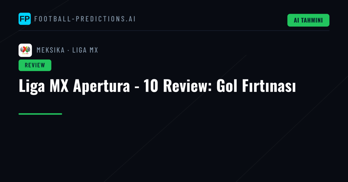 Liga MX Apertura - 10 Review: Gol Fırtınası
