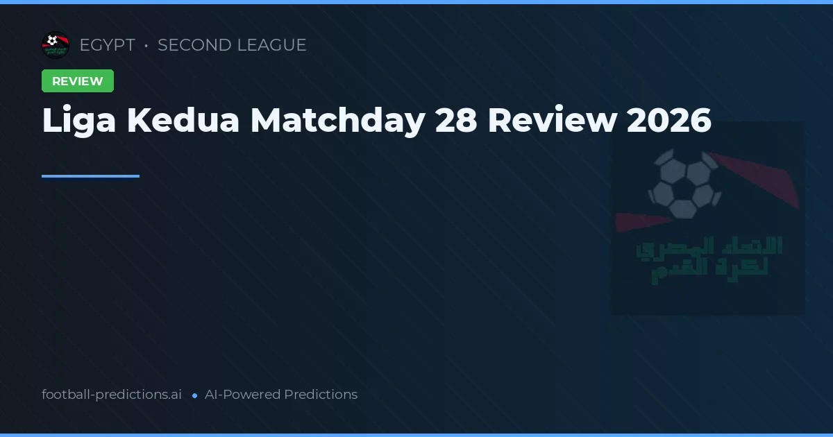 Liga Kedua Matchday 28 Review 2026