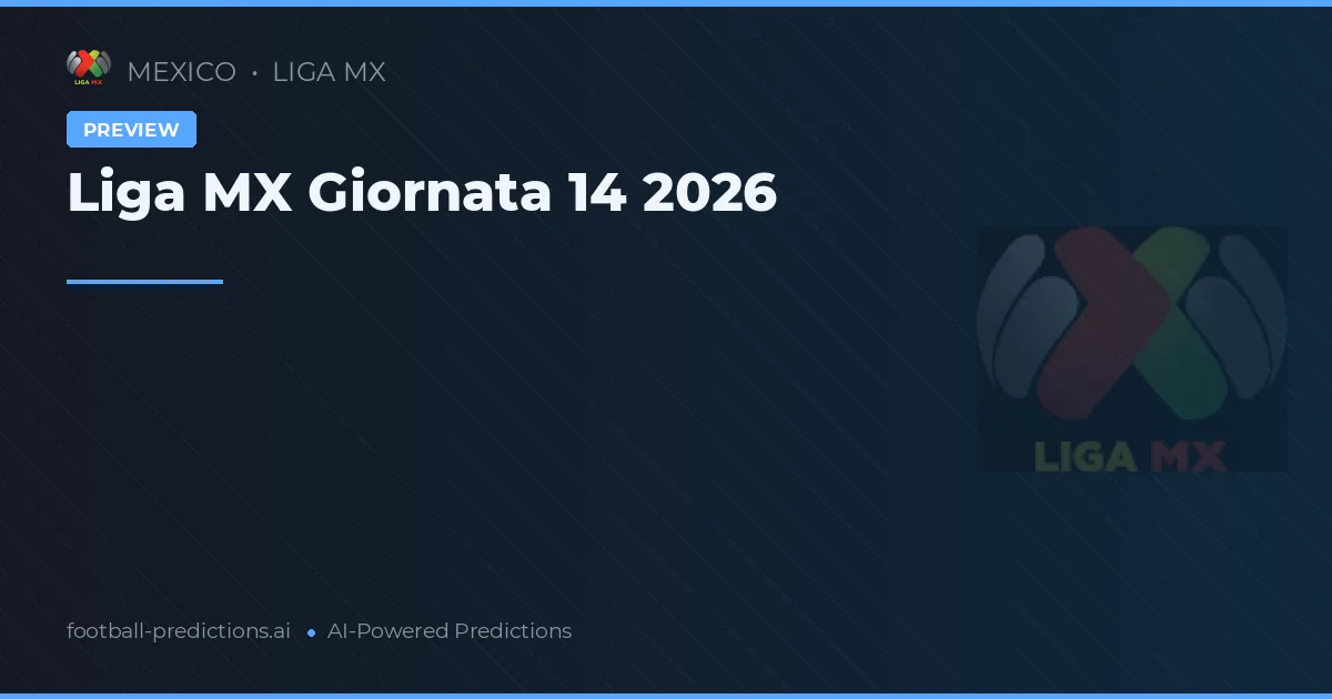 Liga MX Giornata 14 2026