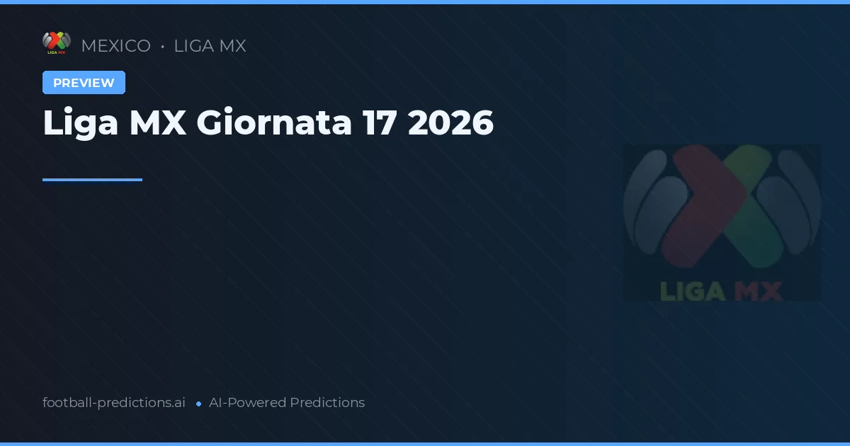 Liga MX Giornata 17 2026
