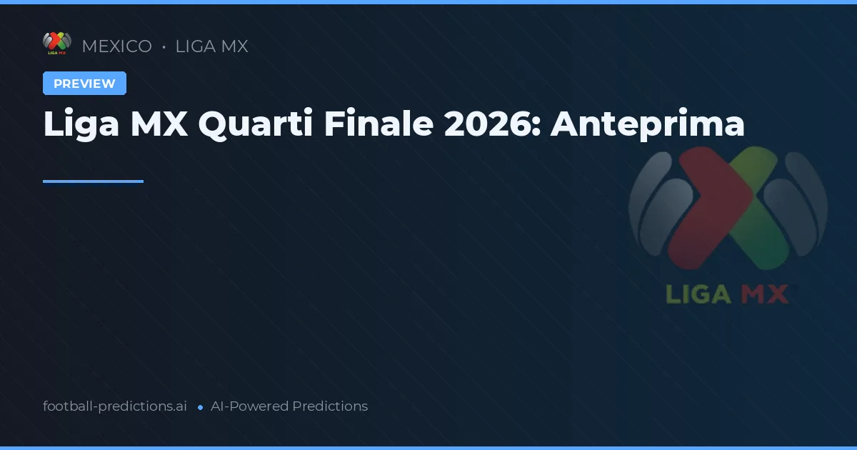 Liga MX Quarti Finale 2026: Anteprima