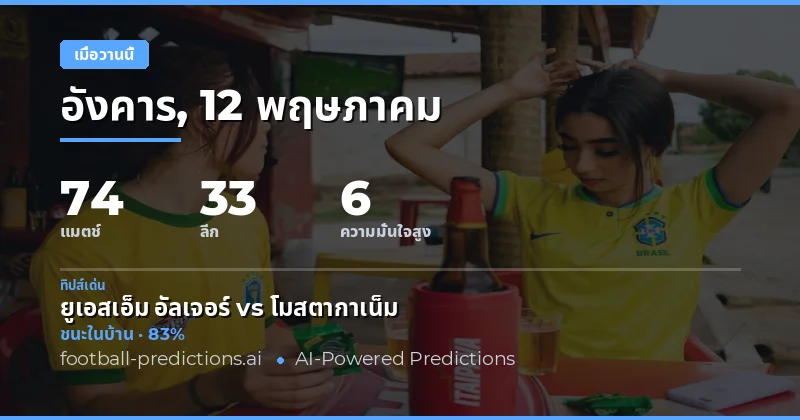 บทสรุปผลการทำนายฟุตบอลวันที่ 12 พฤษภาคม 2026
