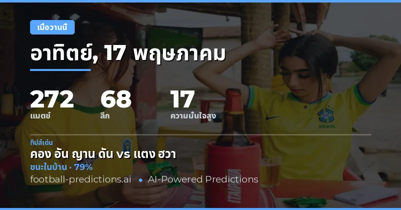 บทวิเคราะห์ผลการแข่งขันและสถิติความแม่นยำเมื่อวานนี้