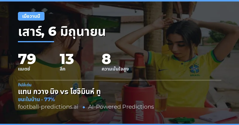 ทำนายผลบอลวันเสาร์: วิเคราะห์ 75 คู่ พร้อมตัวเลขความแม่นยำทั้งหมด