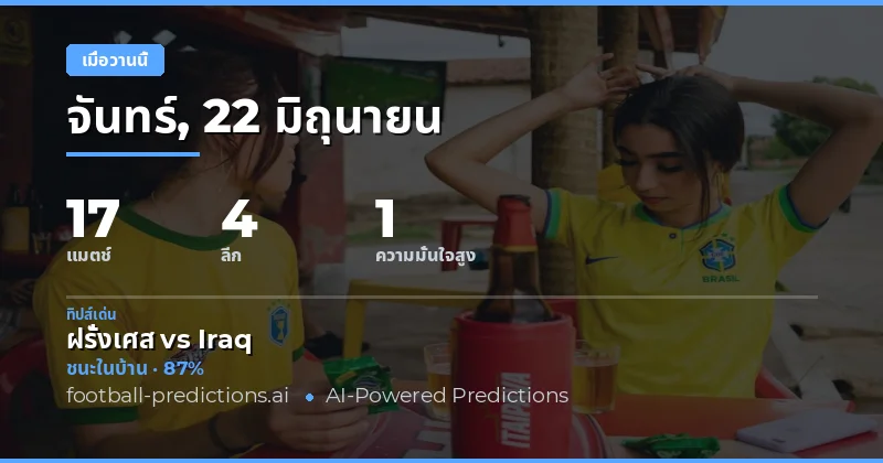 วิเคราะห์ผลงานการทำนายประจำวันจันทร์