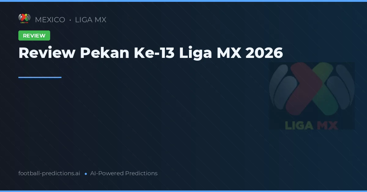Review Pekan Ke-13 Liga MX 2026