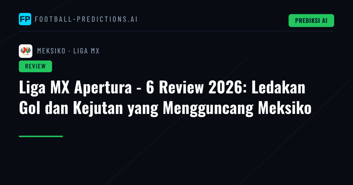 Liga MX Apertura - 6 Review 2026: Ledakan Gol dan Kejutan yang Mengguncang Meksiko