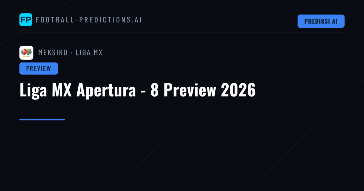 Liga MX Apertura - 8 Preview 2026