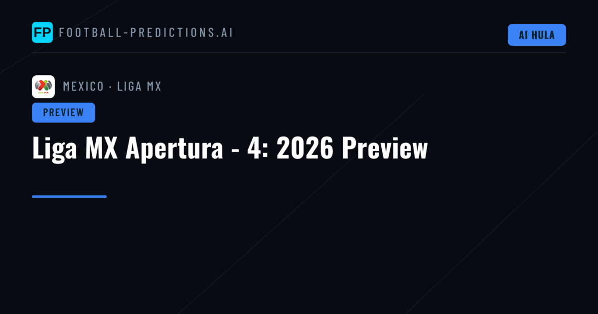 Liga MX Apertura - 4: 2026 Preview