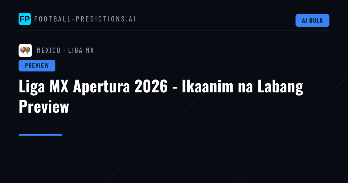 Liga MX Apertura 2026 - Ikaanim na Labang Preview