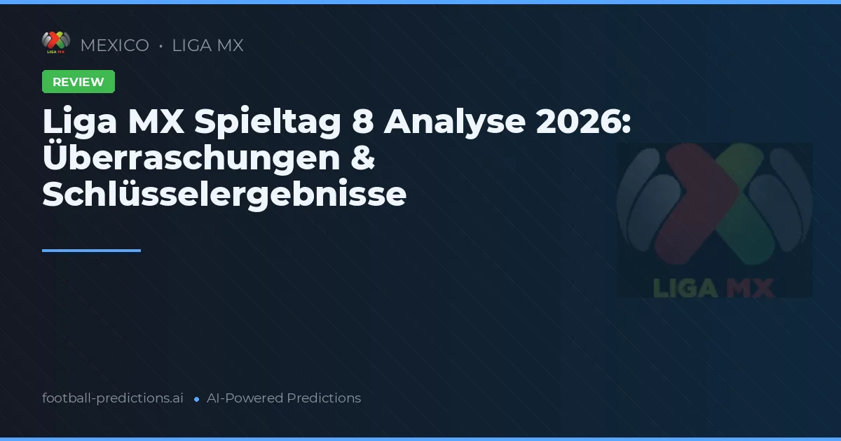 Liga MX Spieltag 8 Analyse 2026: Überraschungen & Schlüsselergebnisse