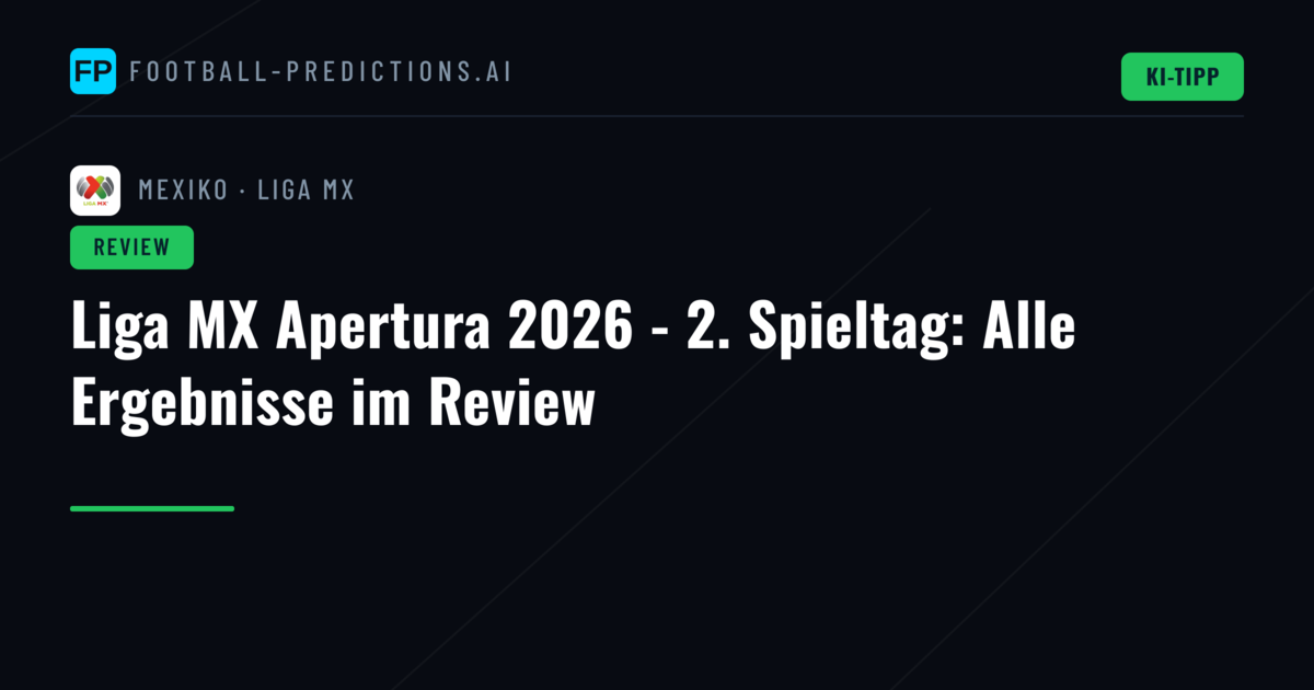 Liga MX Apertura 2026 - 2. Spieltag: Alle Ergebnisse im Review