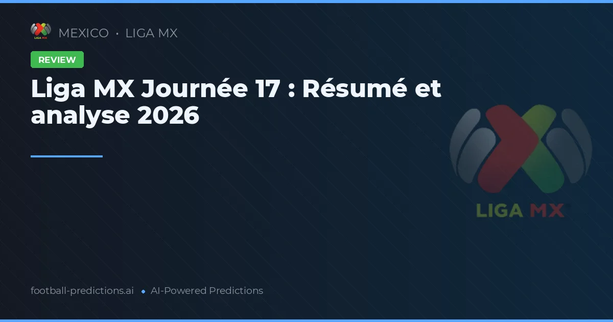 Liga MX Journée 17 : Résumé et analyse 2026