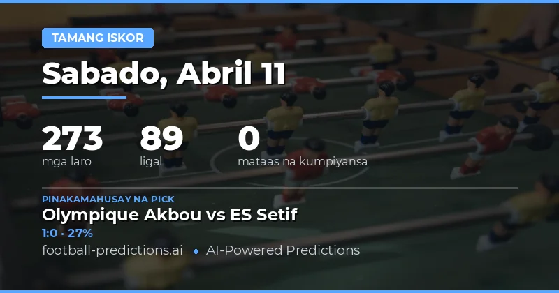 Mga Tayaan para sa 11 Abril 2026