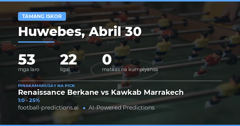 Mga Tumpak na Correct Score Predictions para sa Araw na Ito