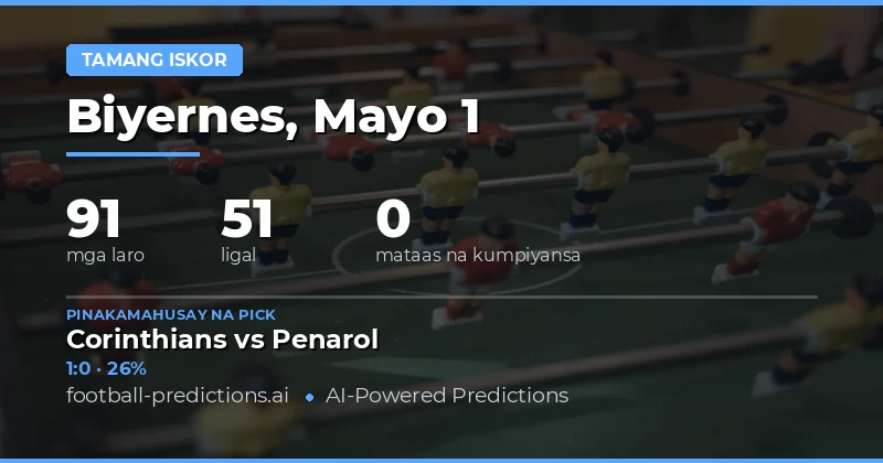Mga Tamang Hula para sa 1 Mayo 2026