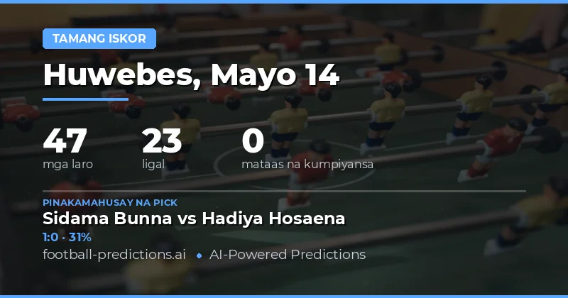 Pangunahing Gabay sa Correct Score Predictions para sa 14 May 2026