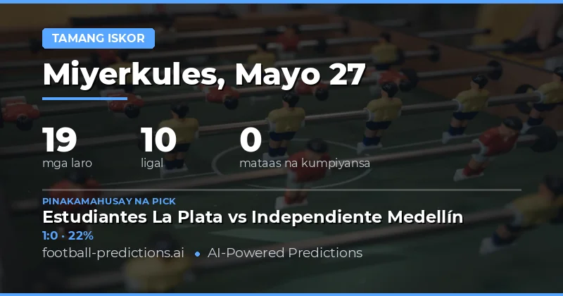 Mga Tumpak na Correct Score Predictions para sa 27 May 2026