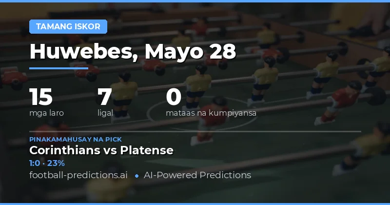 Mga Tumpak na Correct Score Predictions para sa 28 May 2026