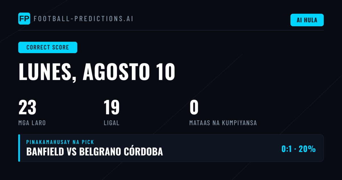 Panimula sa CS Predictions ngayong 10 Aug 2026