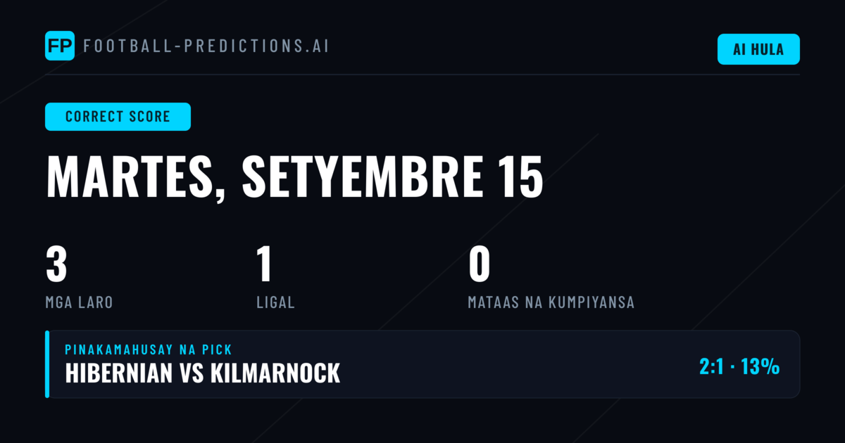 Panimula sa mga Tamang Iskor na Prediction