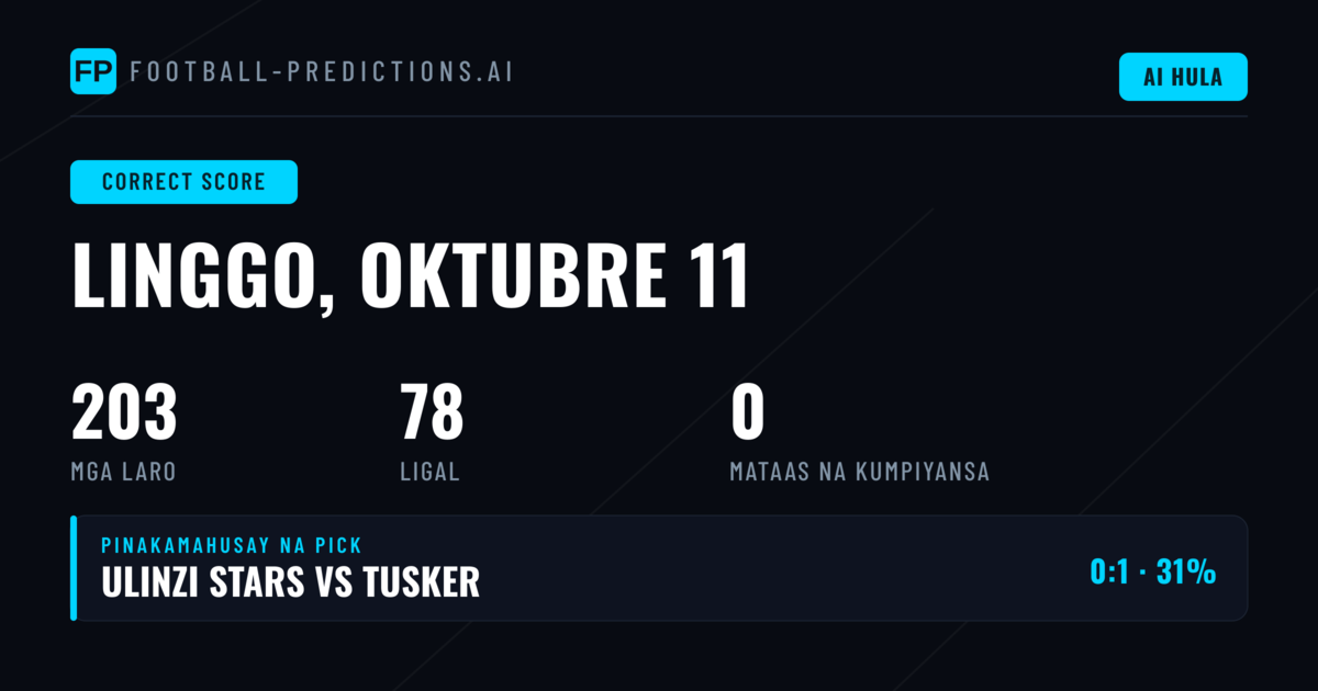 Panimula sa CS Picks para sa 11 Oct 2026