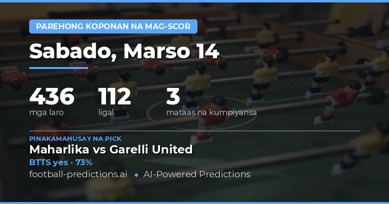 Panukalang Unang Batas: Kalansayang ng Both Teams to Score