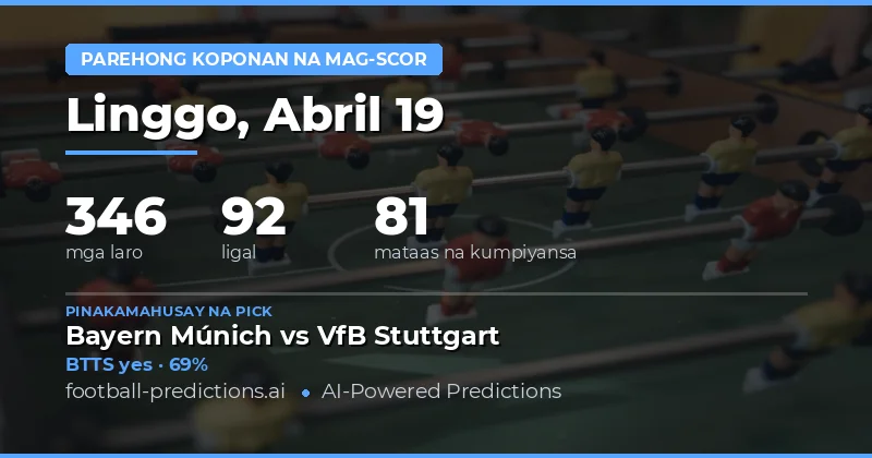 Panahon ng Mga Laro at Pagtaya sa BTTS