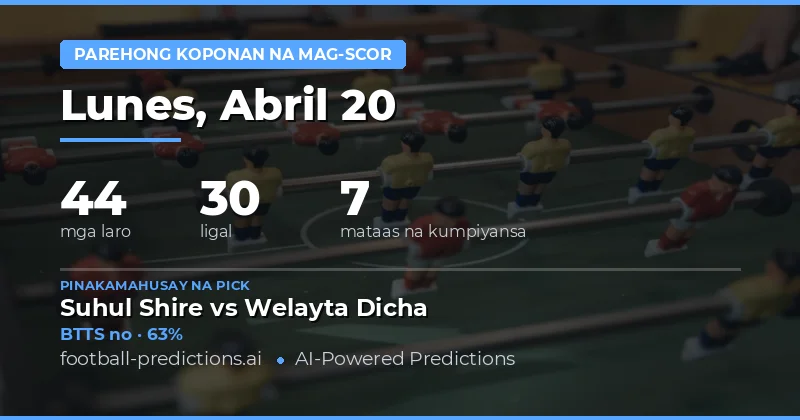 Pagsusuri sa Trend ng Gol ng Araw Ni 20 Abril 2026