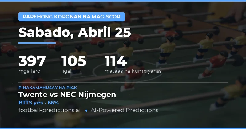 Malaking Pagkakataon sa Both Teams to Score