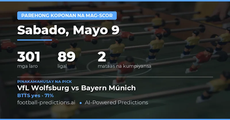 Pangkalahatang Balangkas ng BTTS Para sa 9 Mayo 2026