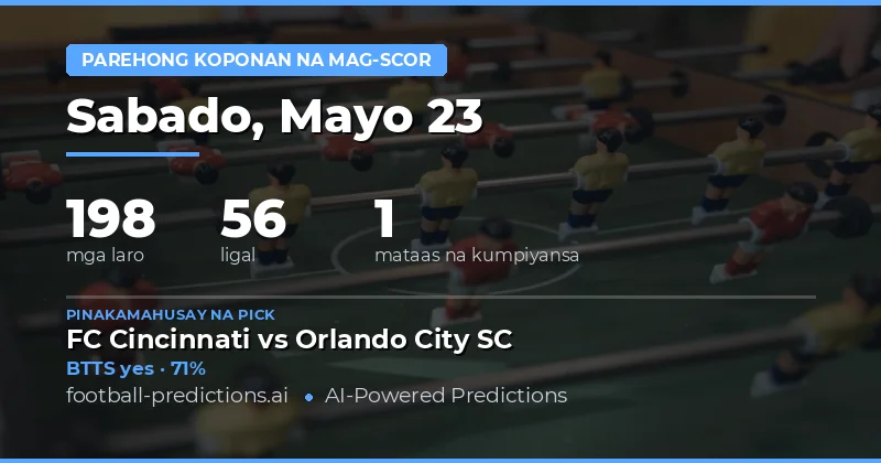 Pangunahing Balangkas ng Aking BTTS Predictions