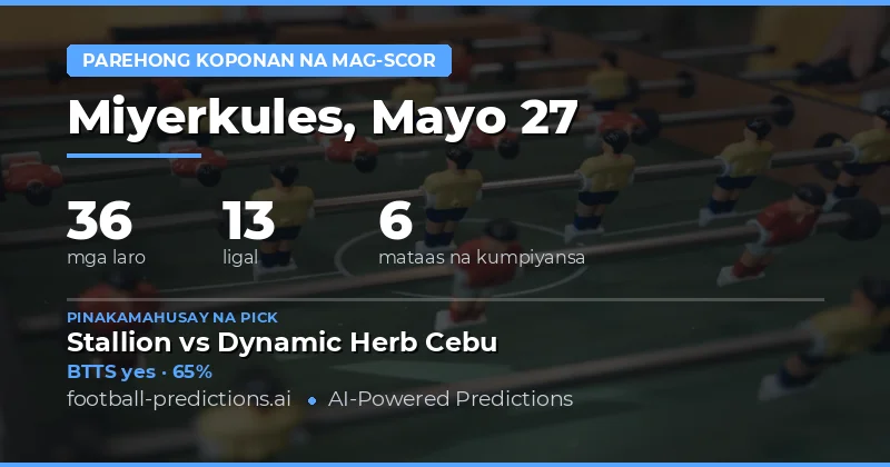 Panimula sa BTTS Predictions para sa 27 Mayo 2026