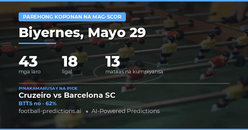 Balakang Pagsusuri ng Mga Laro Para sa 29 May 2026