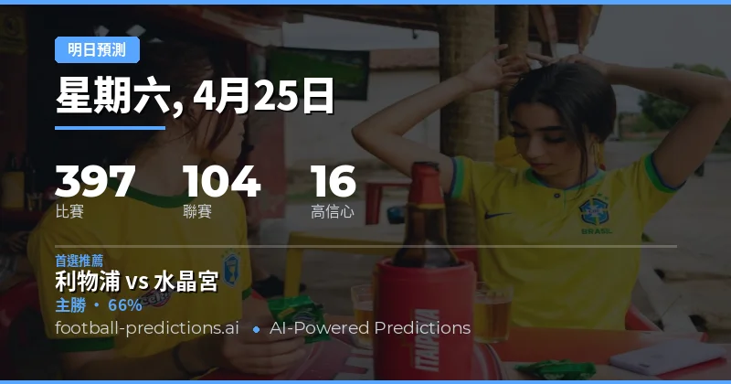 25 Apr 2026 賽事前瞻：主場優勢與進球盛宴的黃金交會點