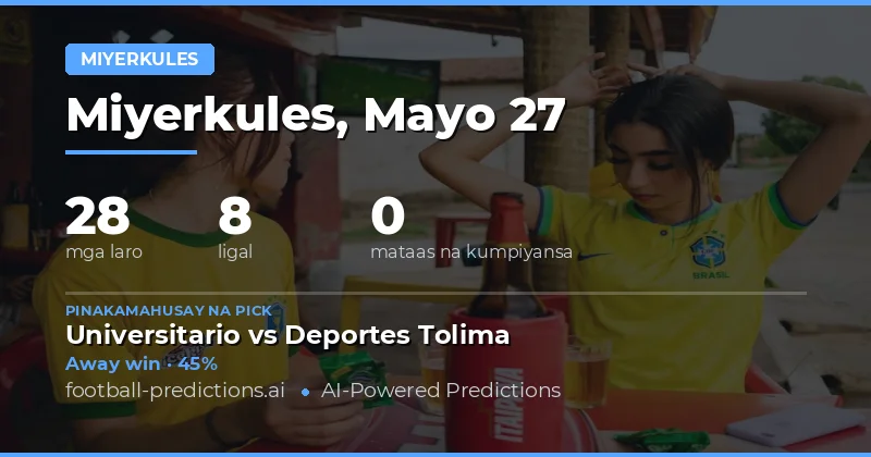 Pag-uuri sa Mga Labanang Pang-Miyerkules para sa 27 Mayo 2026