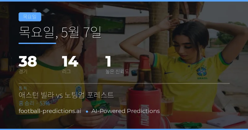 2026년 5월 7일 목요일 축구 매치데이 종합 분석