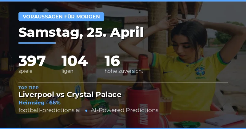 Übersicht: Die Highlights der Tomorrow's Matches am 25. April 2026