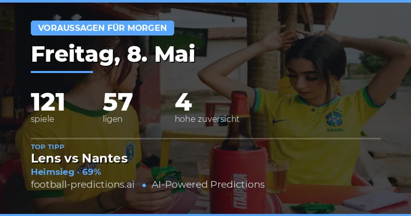 Fußball-Vorschau und Statistiken für den 8. Mai 2026
