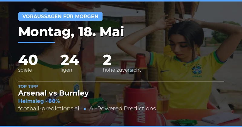 Fußball Vorhersagen und Marktüberblick für den 18. Mai 2026