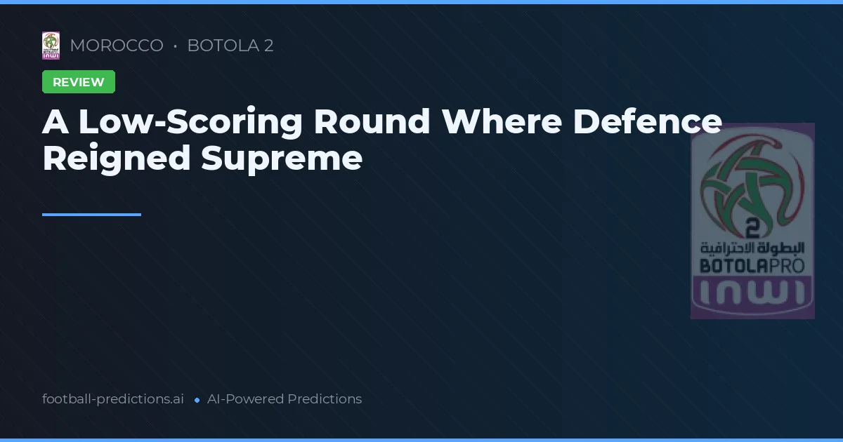 A Low-Scoring Round Where Defence Reigned Supreme