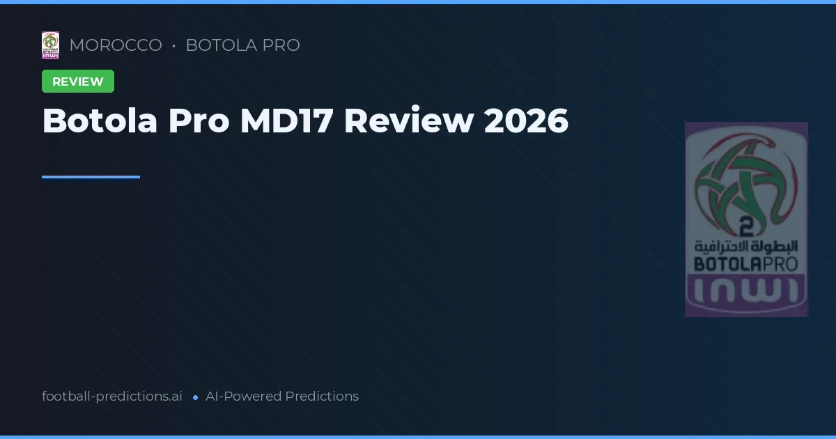 Botola Pro MD17 Review 2026