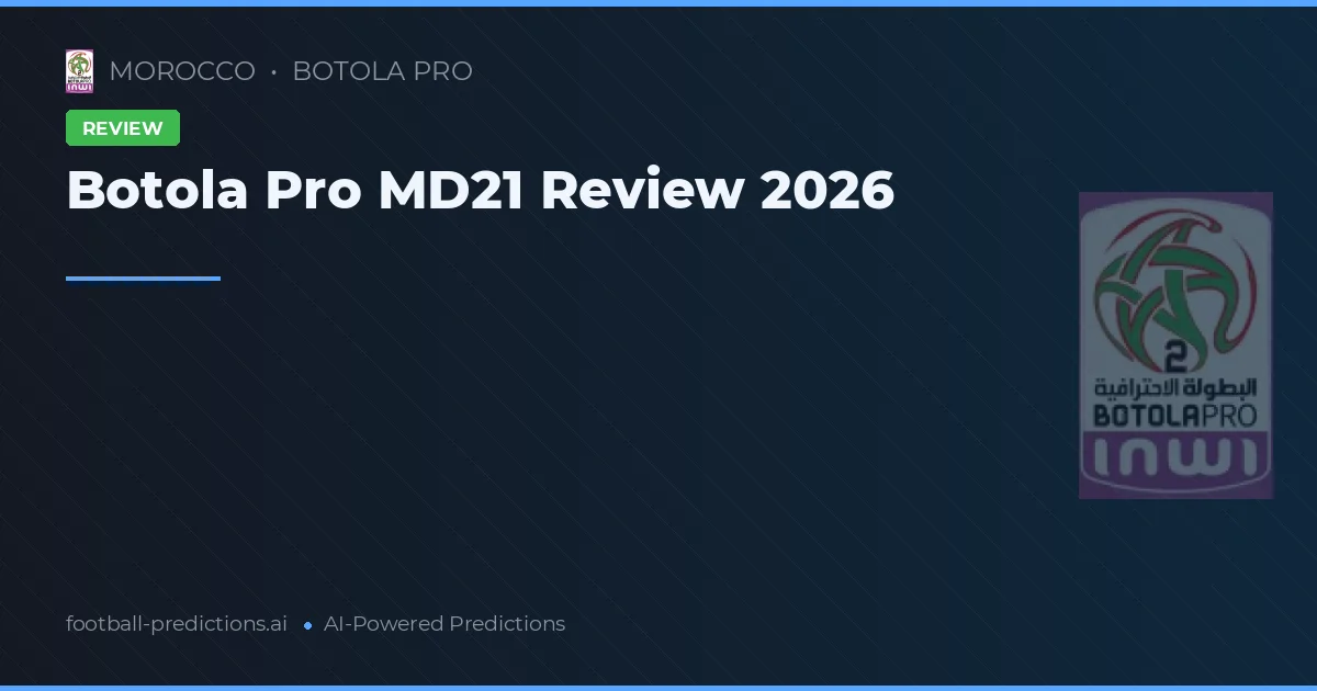 Botola Pro MD21 Review 2026